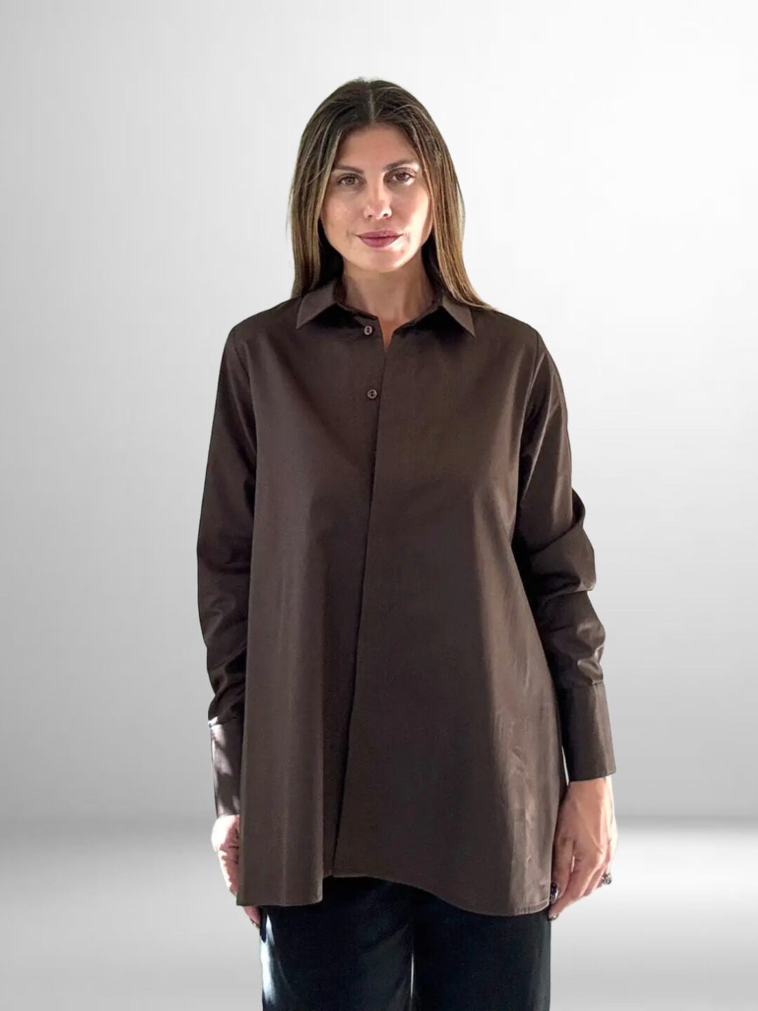 Boyfriend Shirt Brown Innocent Front