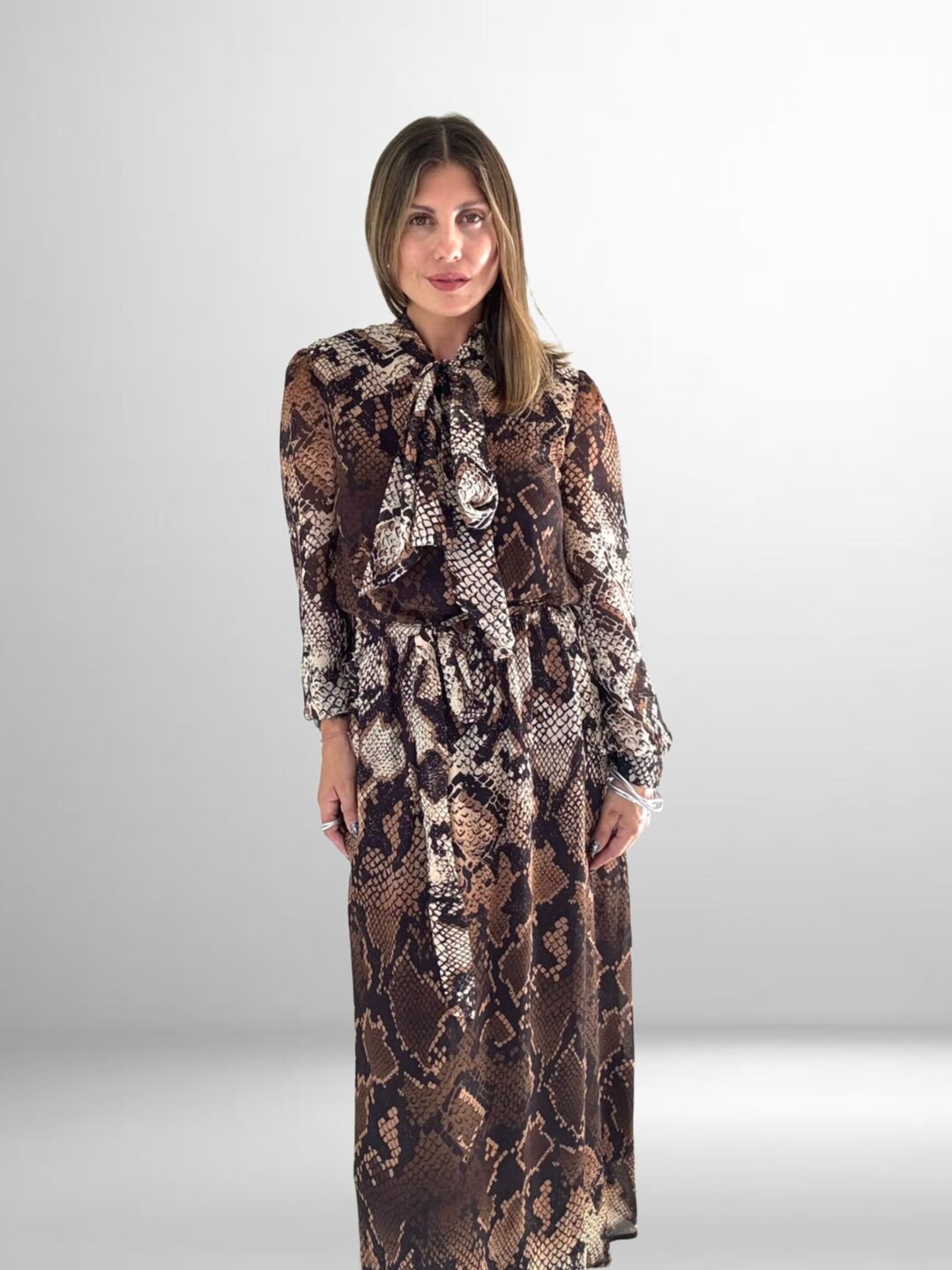 snake print dress innocent