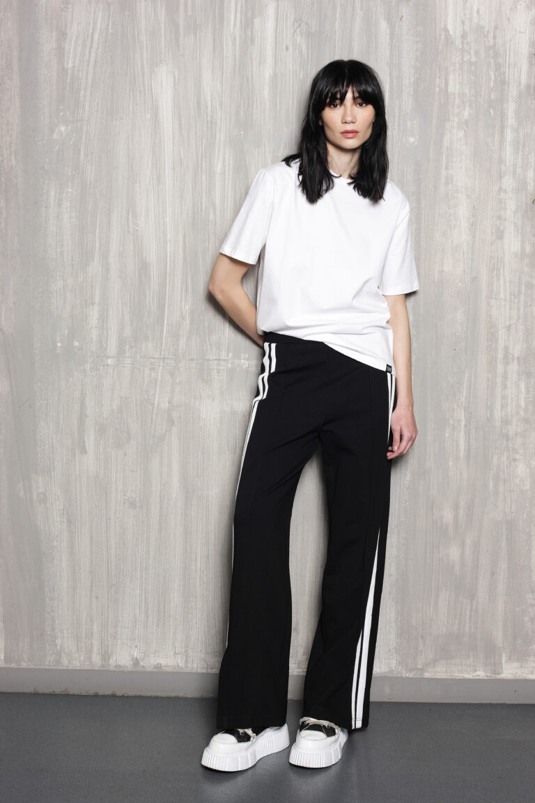 YORG black pants with side stripe by Tag Modest Clothing