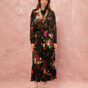 we are oversized chiffon shirt still life front full