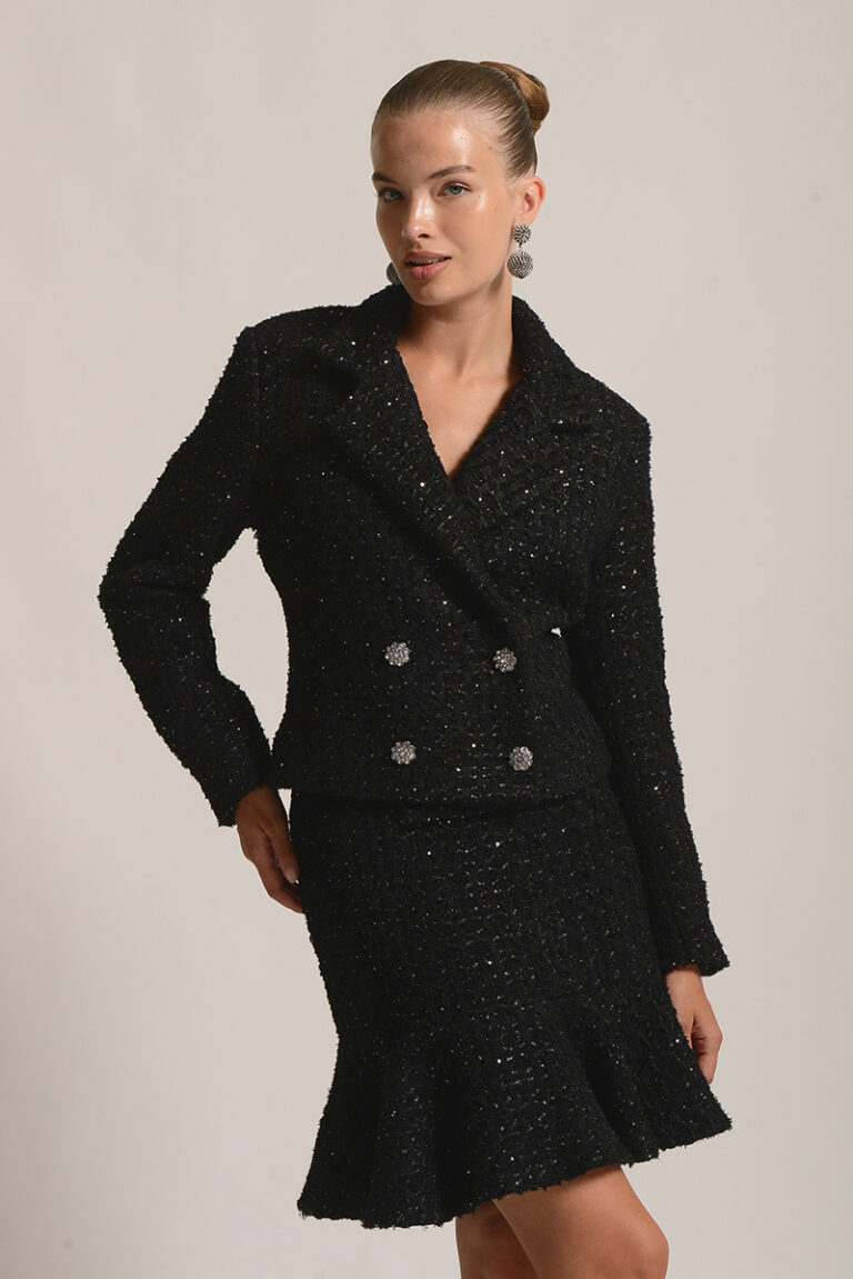 Annie Tweed Blazer and Skirt front view