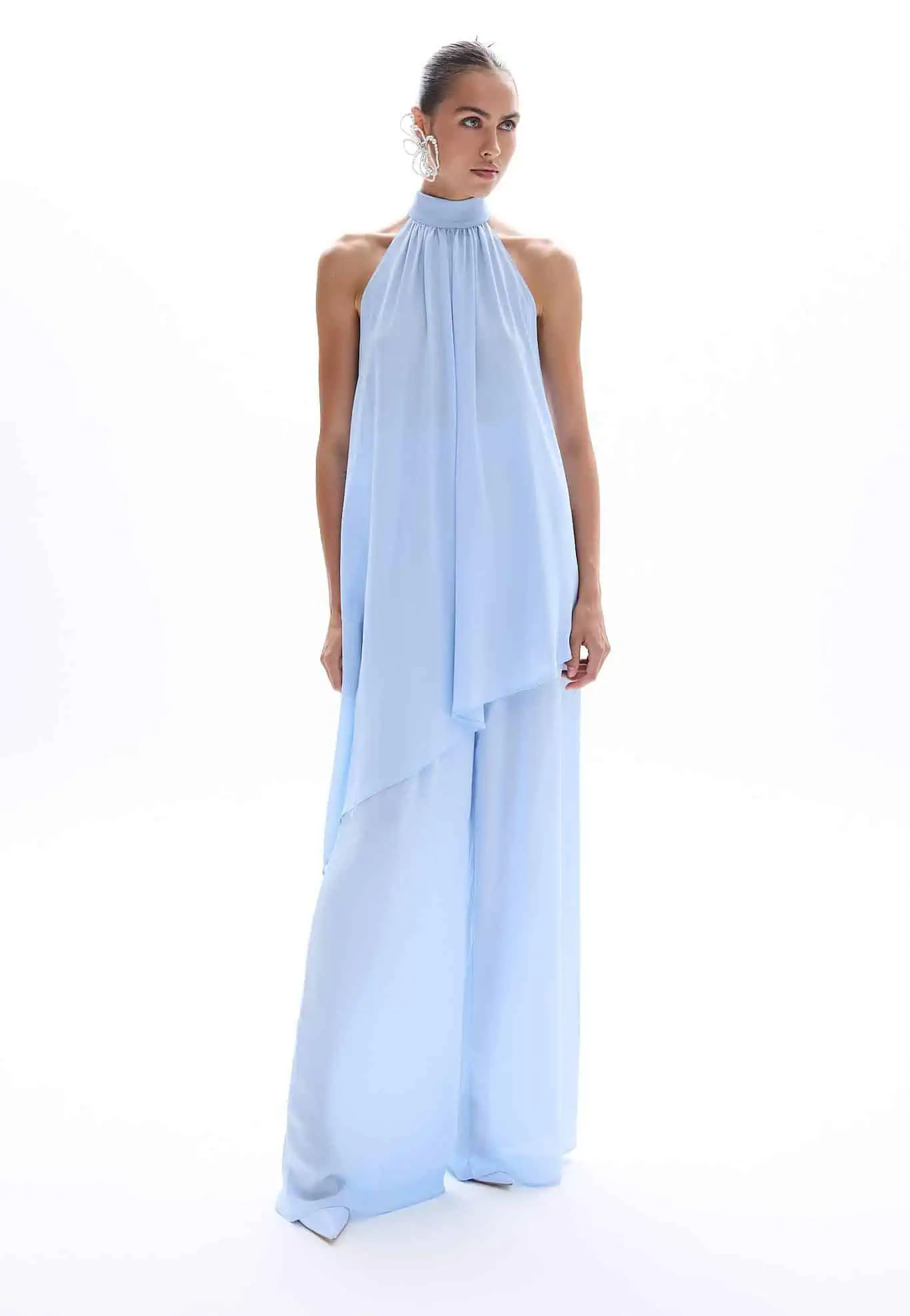 Eleanor Top σε απαλό μπλε, μπροστινή όψη