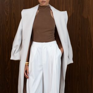 Adam Ecru Coat by Teta Arvanitaki