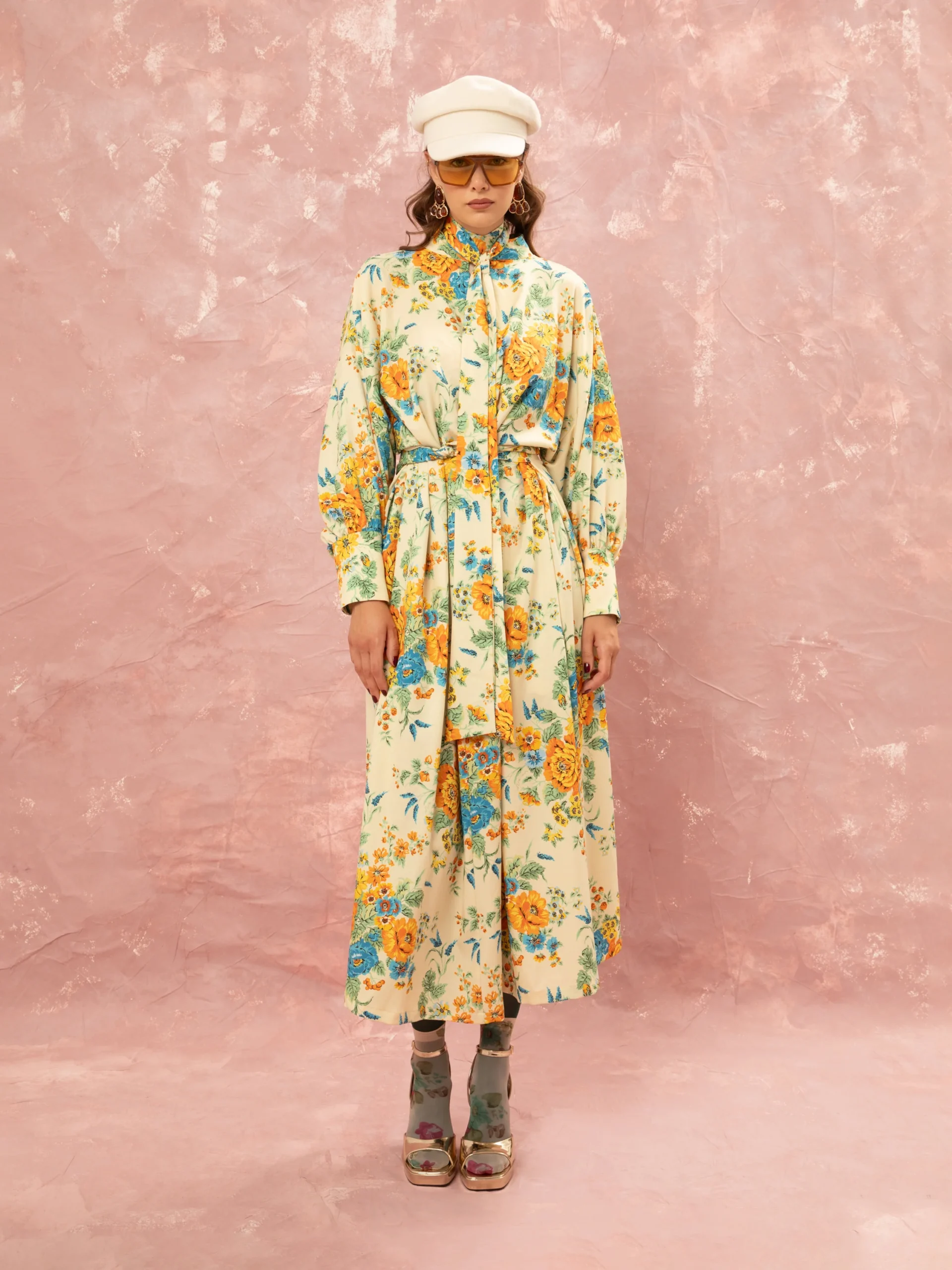 φόρεμα TAPETSARIA CREAM we are εμπρόσθια όψη