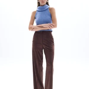 Odette Suede Brown Blazer front view