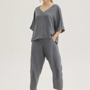 Innocent Aeria linen blend co-ord set grey style photo