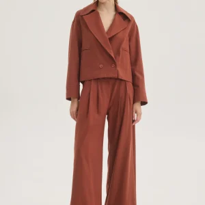 Innocent Chili tailored co-ord set blazer and pleated wide pants