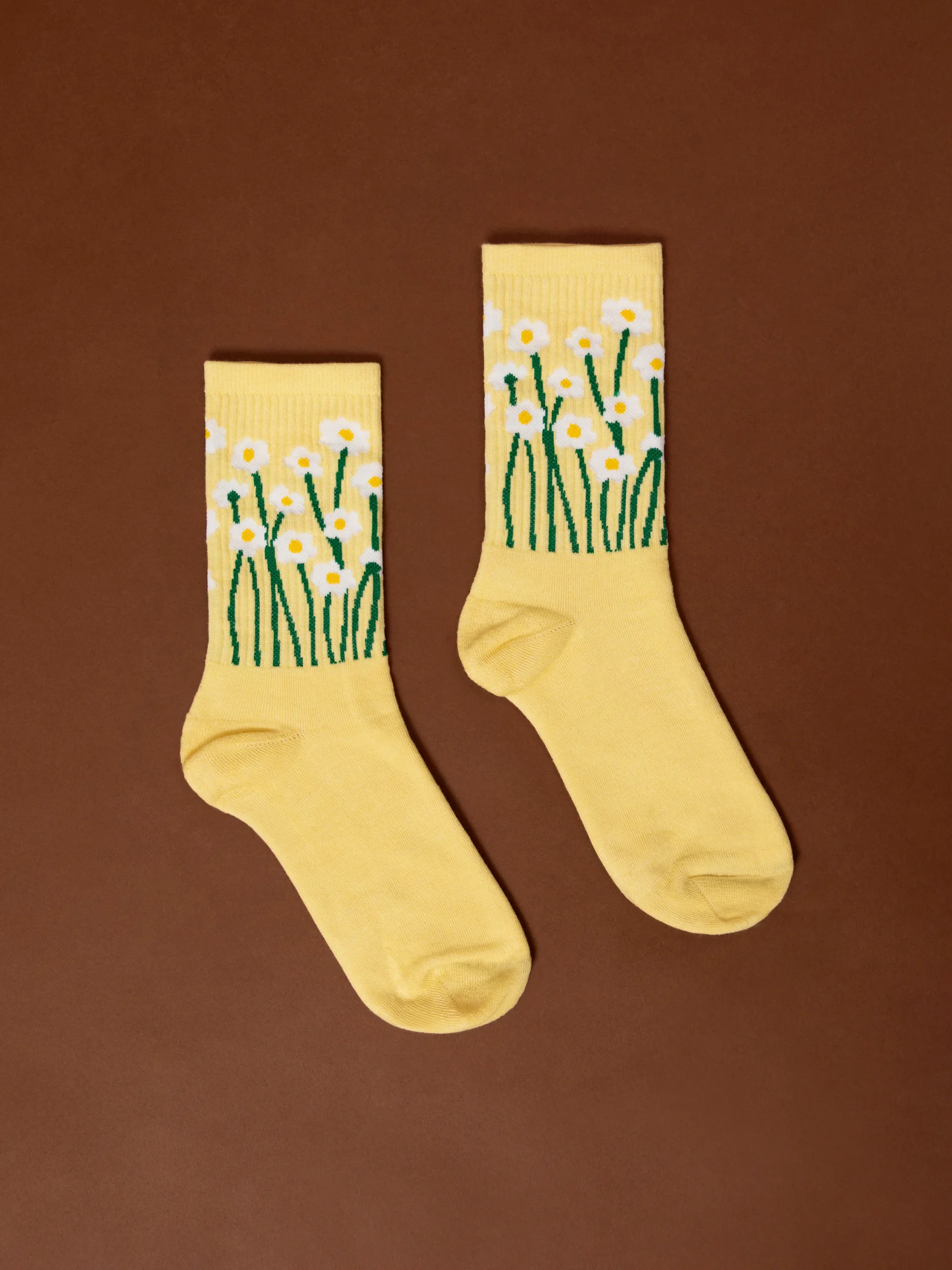 we are unisex socks flowers front