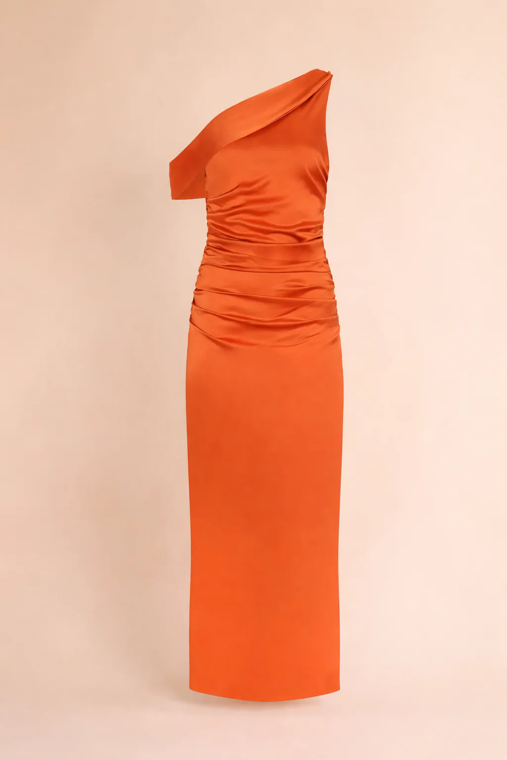 maxi one shoulder dress orange women be a bee corallia front ghost