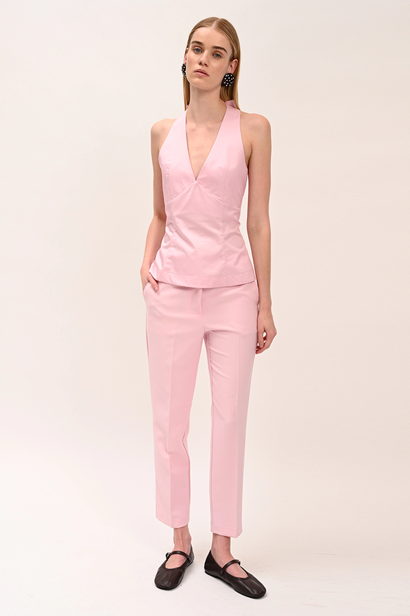 tailored pants pink women Twenty-29 Lena front