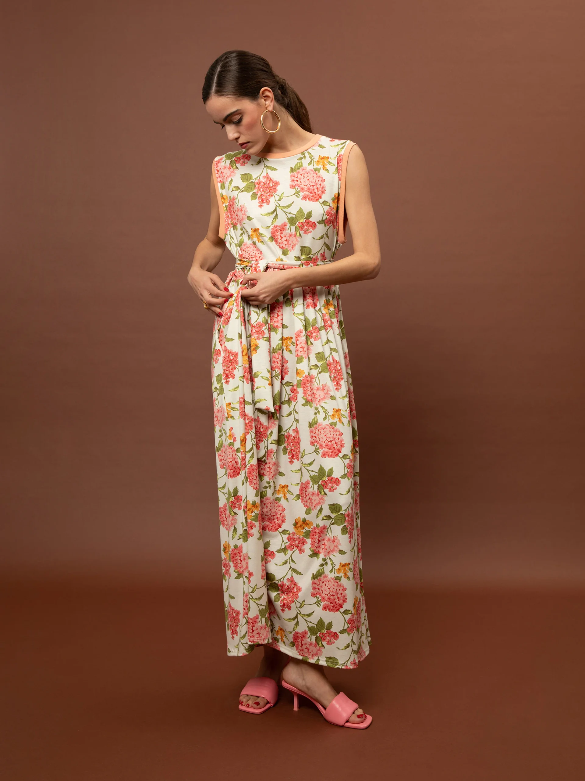 sleeveless cotton dress ivory women we are ortansies outfit