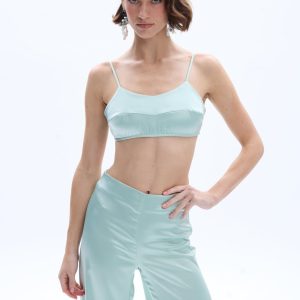 satin bralette mint women Be A Bee Courtney detail