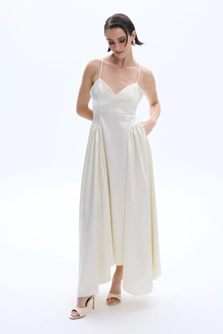 satin ivory dress women Be A Bee Denise Dress style