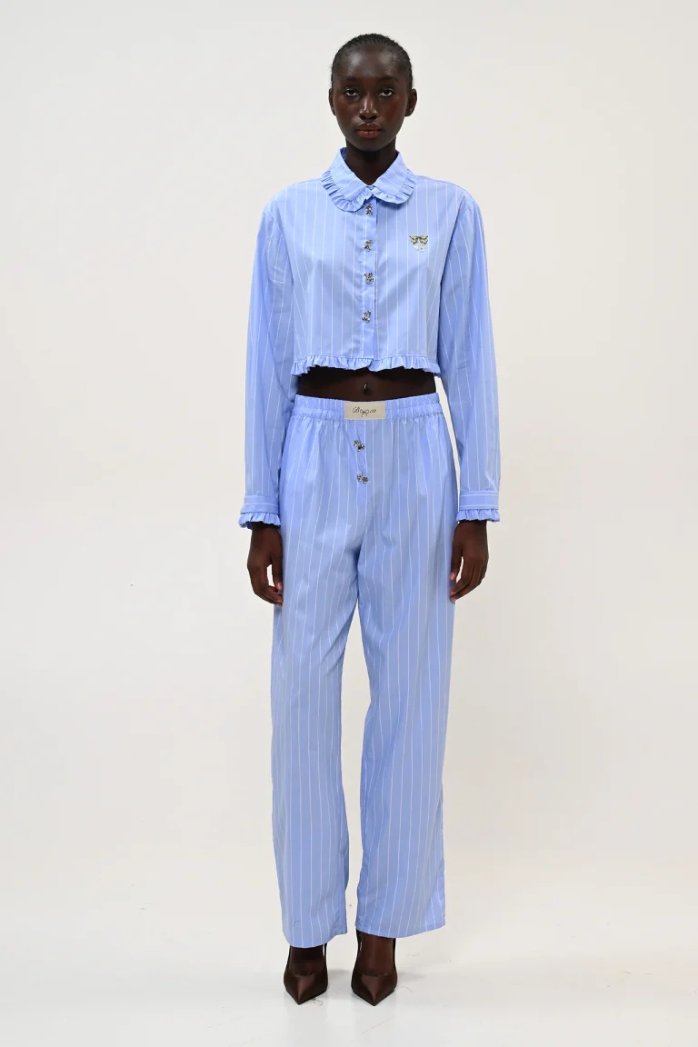 stripe co ord baby blue women boom lunette set front