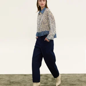 ruffle printed shirt women Innocent Ayla walking view