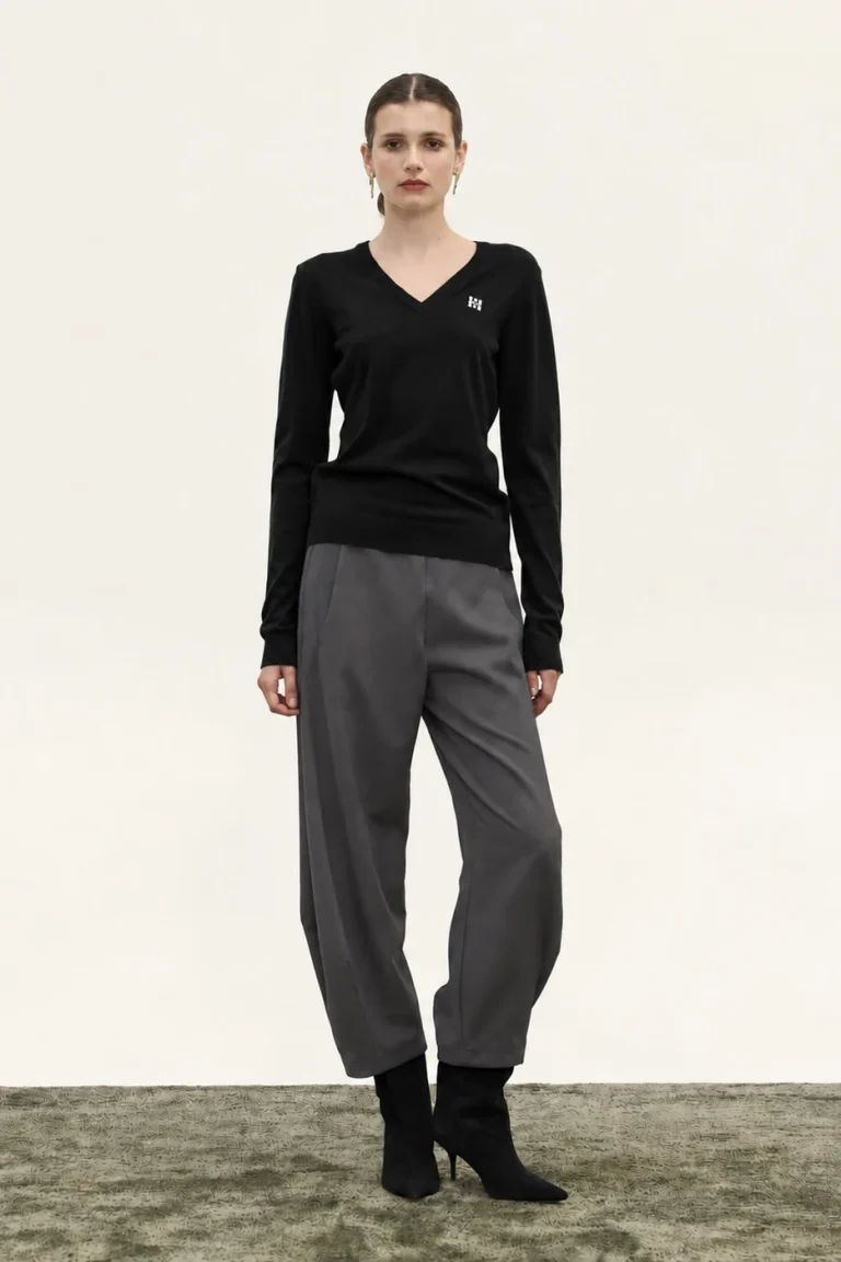 slouchy pants grey women Innocent Daphne front view