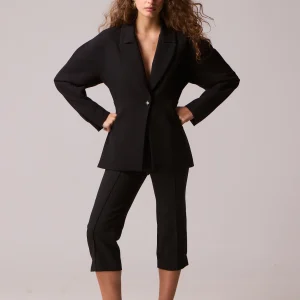 fitted blazer black women Twenty-29 Livia full front view